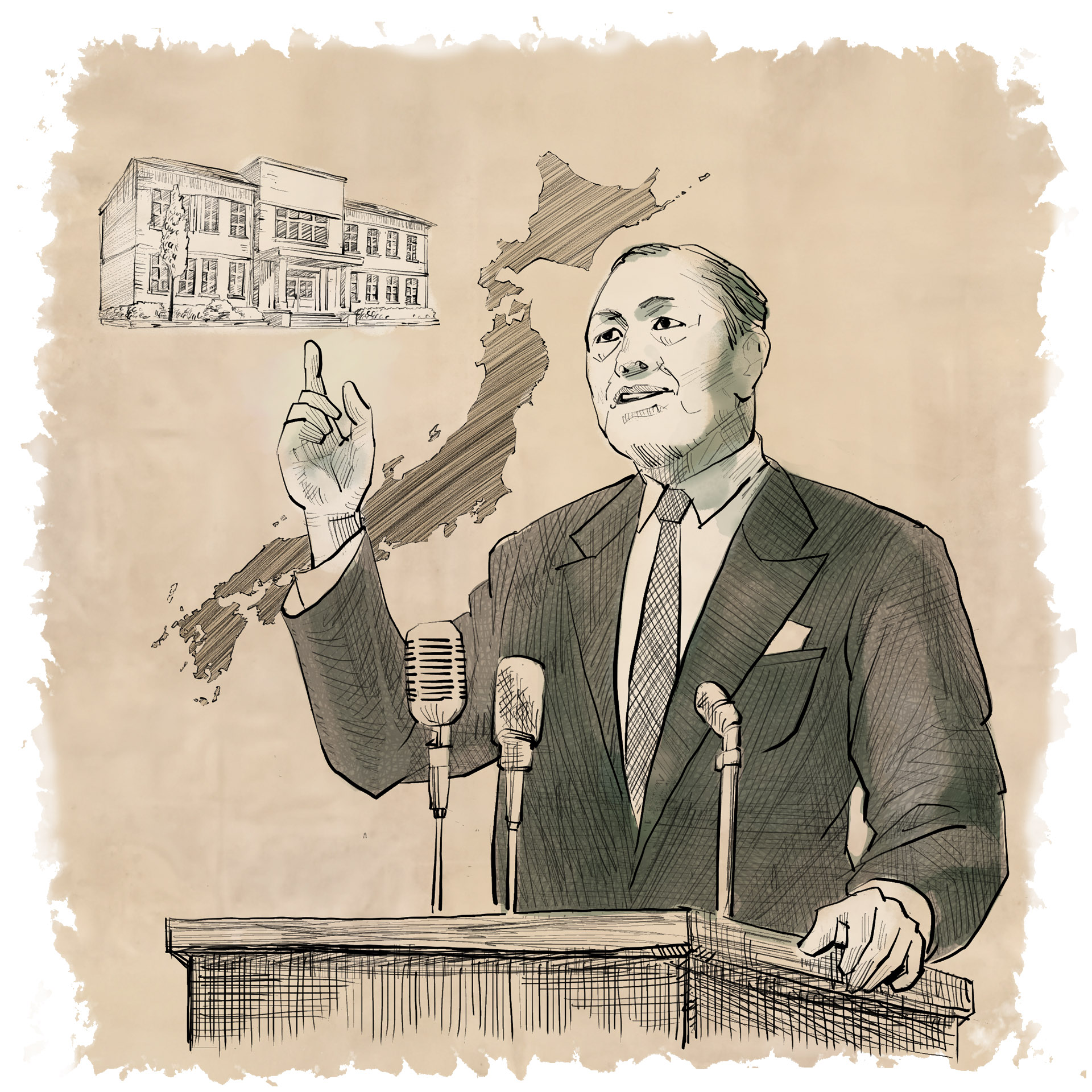 一県一医大構想を掲げる田中角栄